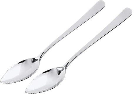 Weis Grapefruitlöffel Set, Edelstahl, Silber, 16 x 3 x 2 cm, 2-Einheiten