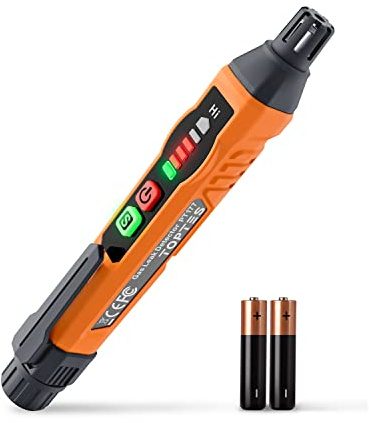 Gasmelder, TopTes PT177 Gaslecksuchgerät mit Akustischem und Visuellem Alarm, Gasdetektor zum Auffinden von Brennbares Gas wie Methan oder Propan für Wohnmobil, Haus (Inklusive Batterie x2) - Orange