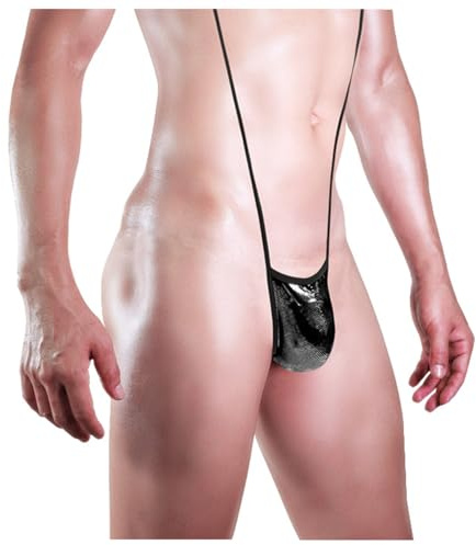 Generisch Borat Mankini Badeanzug C-String Tanga Badehose Bikini Für Männer Hosenträger Sportslip Sissy Dessous Sexy Unterhosen Atmungsaktive Baumwolle Slips Erotische