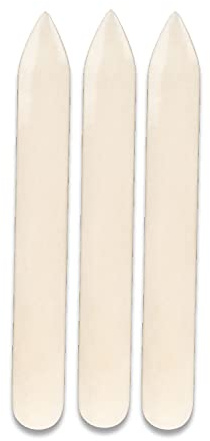 Langlauf Schuhbedarf Falzbein 160mm x 20mm aus echtem Rinderknochen | klassisches und präzises Handwerkzeug zum Falten, Glätten und Prägen von Papier, Karton und Leder