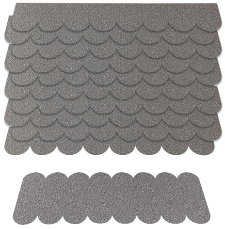 32PCS Wasserdicht Dachschindeln Selbstklebend,Dachpappe Für Vogelhaus,Mini Dachschindeln Für Nistkastendach,Für Nistkasten Kaninchenstall Hundehütte Briefkastendächer,Grau,Kiuiom
