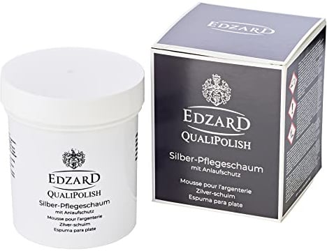 EDZARD QualiPolish® Silber Pflegeschaum (200 g) Reiniger | für Schmuck, Münzen und Besteck aus Messing und Gold, Putzmittel, Politur, Silberbad, Anlaufschutz, Schmuckpflege