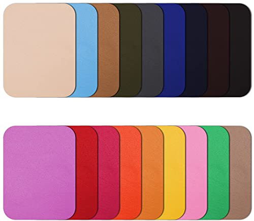 Newaner 18 Stück Patches zum aufbügeln, 18 Farben Näh Bügelflicken, flicken zum aufbügeln kinder und Erwachsene, Mehrfarbiger DIY-Korrekturflicken zum Fixieren von Jeans, Kleidung und mehr(12.5×9.5CM)