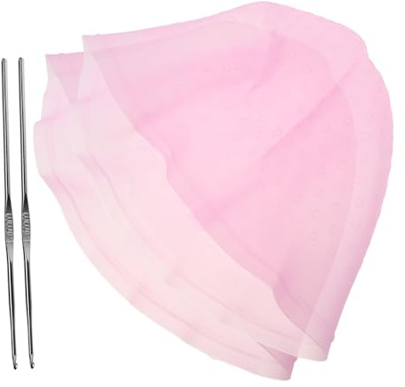 Healeved 2sätze Haar-strähnchen-kappe Aus Silikon Frosting-kappen Zum Strähnchenfärben Haarfärbewerkzeuge Für Dunkles Haar Geeignet Für Salon Und Heimgebrauch