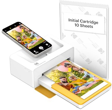 KODAK Dock Plus 4PASS Mobiler Fotodrucker (10x15cm) + 10 Blatts