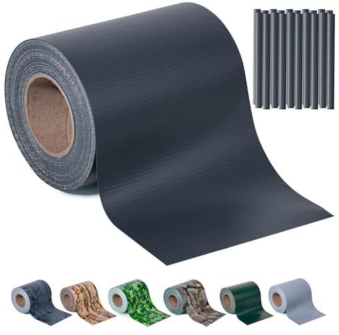Sichtschutzstreifen Zaun 35 m x 19 cm inkl.20 Clips, Sichtschutz Zaunfolie PVC Sichtschutzstreifen Doppelstabmatten für Gartenzaun, Balkon/Diverse Farben