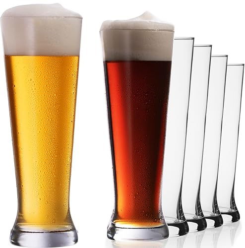 IMPERIAL glass Hohe Weizengläser aus Crystalline Glas Set 6 Stück 500ml (max. 680ml) Spülmaschinenfest Biergläser Pilsner