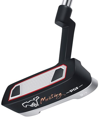 PGF Golf Mustang Blade B17 Golf-Putter [Schwarz] [Linkshänder] [Länge: 88,9 cm] mit Präzision gefertigt