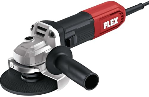 Flex Winkelschleifer, 125 mm L 1100 125 (1100 Watt, ergonomische Bauform, mit Sanftanlauf) 532609, Standard, Metal, Black/Red