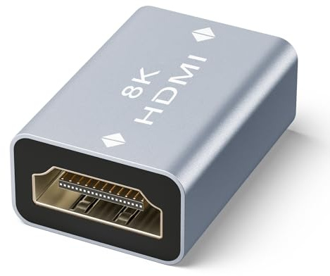 VCELINK HDMI Kupplung 8K, HDMI Adapter Buchse auf Buchse, 1 Stück | Unterstützt 8K@60Hz und 4K@120Hz, 7680 * 4320 Auflösung, 3D, HDR, eARC für Laptop, PCs, Monitore, Roku TV