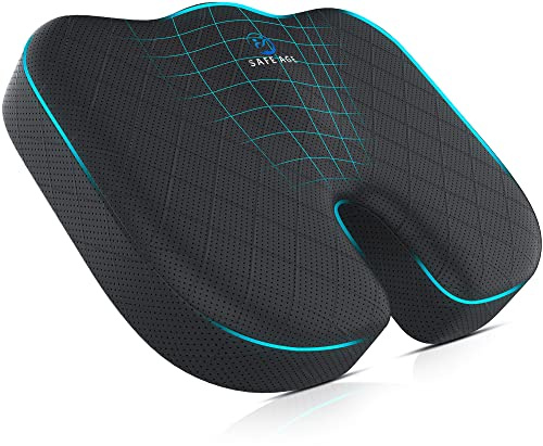 Safe Age® Sitzkissen orthopädisch & ergonomisch - Steißkissen - Keilkissen - Memory Foam