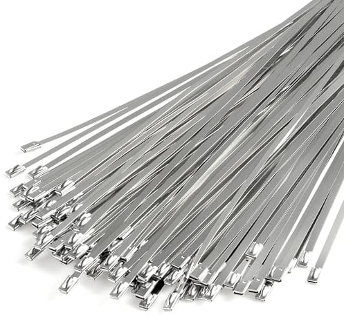 100 Stück Maschendrahtzaunbinder, 11.8 Zoll selbstsichernde Metallbinder aus Edelstahl 304, weit verbreitet für feste Zäune, Maschendrahtzaunrollen, Auspuffrohre, Outdoor, Workshop, etc.