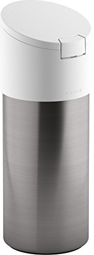 KOHLER Desinfektionsspender (Wischtücher nicht im Lieferumfang enthalten), Edelstahl-Kanister mit Easy One Touch Deckel, 4 x 4 x 10,75, Weiß