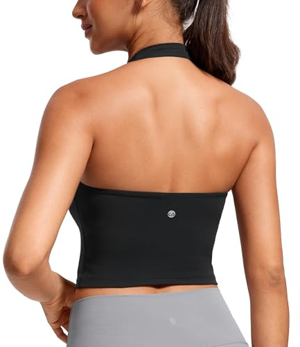 CRZ YOGA Butterluxe Neckholder Crop Tank Tops Schwarz 38