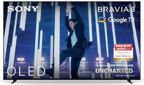 Sony BRAVIA 8 OLED 65 Zoll 4K HDR Google Smart TV (2024) | Gaming Features,IMAX Enhanced, Dolby Vision Atmos, Chromecast, Apple AirPlay, 120Hz 65XR80