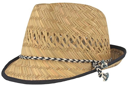 Breiter Kinder Strohhut Sommerhut Sonnenhut 100% Stroh Leicht