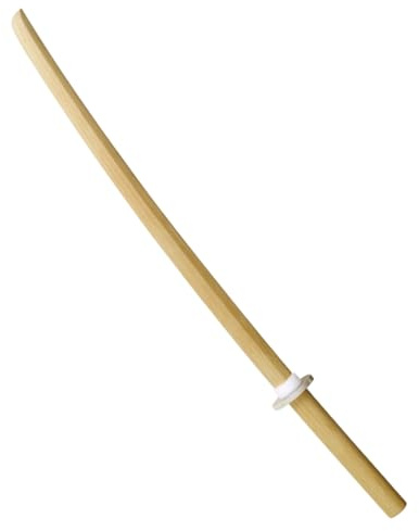 BAY Bokken Weißeiche ca 100 cm weiß Eiche Spitzenqualität Holzschwert Langschwert Holz mit Tsuba