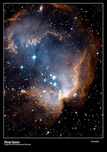 Hubble-Weltraumteleskop-Bild – Neue Sterne werfen Licht in die Vergangenheit – atemberaubendes Bild – Größe – 59,4 x 42 cm