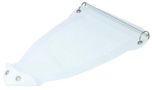 vhbw Universal Bügeleisensohle Textilschutzsohle Bügelschuh | Antihaft-Bügelsohle Anti-Glanz-Sohle für Bügeleisen Bügelstation (Weiß, Stärke: 0.5 mm)