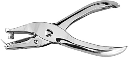 D.RECT 1140 Einzellochstanze | 6 mm Silber Locher | 1-fach Lochzange | Papierlocher | Bürolocher | Hochleistungslocher als Schreibtischzubehör idealer Lochstanzer für Ordner | 8 Blatt