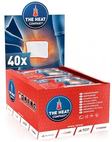 THE HEAT COMPANY Bodywärmer - 40 Stück - Wärmepflaster Rücken & Nacken - EXTRA WARM - Körperwärmer - Rückenwärmer - 12 Stunden wohlige Wärme - luftaktiviert - rein natürlich