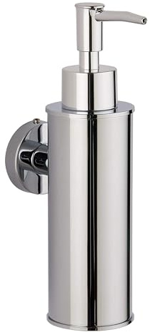 BGL Wandmontierter Seifenspender aus Edelstahl, 180 ml Flüssigseifenspender aus SUS304, ABS-Pumpkopf mit Ersatzpumpe, Chrom, für Bad und Küche