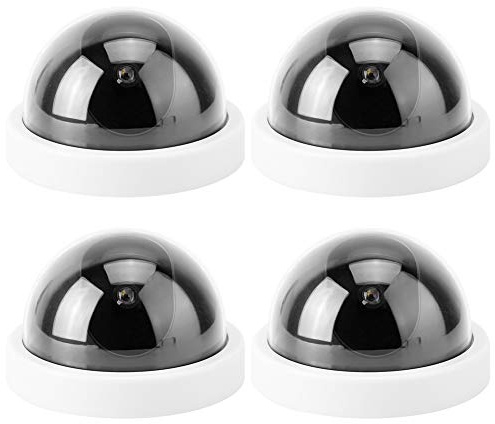 Dioche 4er Set Dummy-Überwachungskamera mit blinkendem LED-Licht – Effektive Diebstahlsicherung ohne Verkabelung für Zuhause und Gewerbe (Weiß)