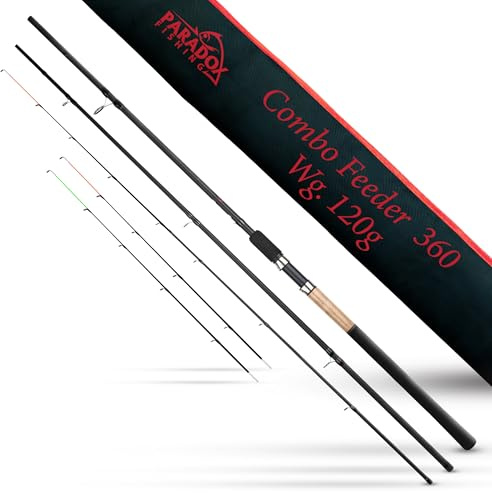 Paradox Fishing Feederrute 3,6m 120g I 2oz, 3oz, 4oz I Method Feeder Rute Angelrute Feederruten zum Angeln mit Futterkorb