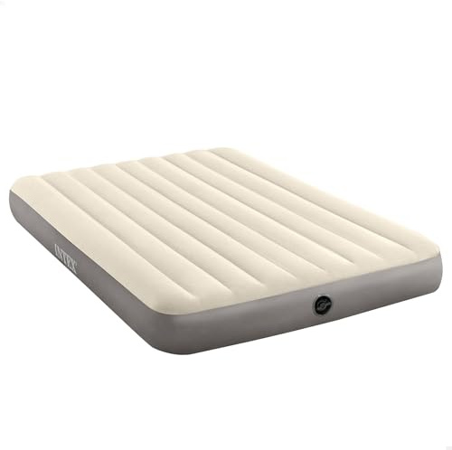 INTEX Single High Luftmatratze für 2 Personen (152×203×25 cm) max. 272 KG – Gästebett aufblasbares Bett Camping Matratze mit Fiber-Tech-Technologie
