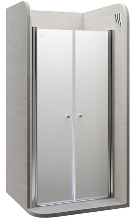 i-flair Duschtür LIMA 88x185 cm | Verstellbereich 88–92 cm – 6 mm ESG Sicherheitsglas, Nanobeschichtung, Satiniert
