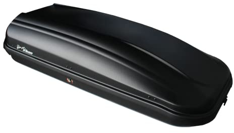 Dachbox Auto 430L Schwarz – Gepäckträger – Universal Skiträger – 180 x 78 x 40 cm – Tragkraft 50 kg – Dachbox Siluro – Autodach – zugelassen – seitliche Öffnung kompatibel mit Stangen