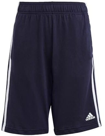 Adidas Unisex Kinder Essentials 3-Stripes Knit Shorts, Legend Ink/White, 7-8 Years