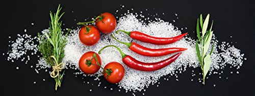Eurographics DG-UWE1087 Deco Glass Cucina Italiana Pomodori E Peperoncini, 30 x 80 cm