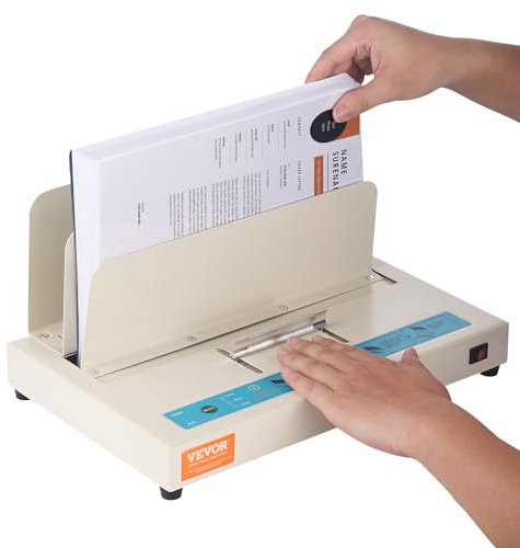 VEVOR Thermobindegerät, Buchbindegerät mit 500 Blatt Kapazität, Thermo-Buchbinder 50 mm Bindestärke für A3 (kurze Kante)/A4/A5-Dokumente, mit optischer Infrarot-Erkennung