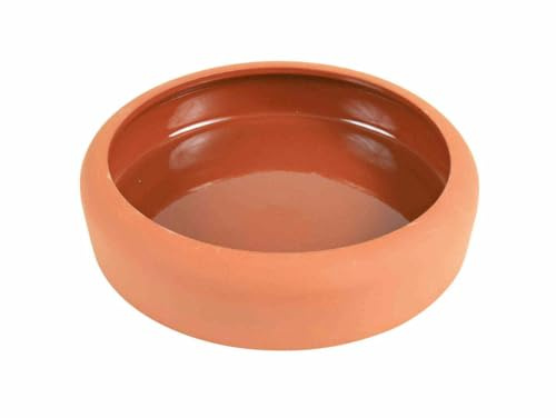 Trixie 60673 Keramiknapf mit abgerundetem Rand, 600 ml/ø 19 cm, terracotta