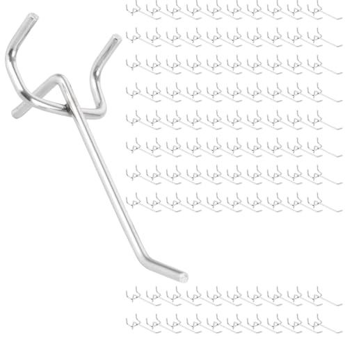 ZOFUN 100Stk Lochwand Haken Lochwandhaken 10cm, Lochwandhaken Werkzeugwand Haken Pegboard Hooks für Lochwand Lochplattenhakenfür Werkzeughalter Wand, Garage, Regal, Werkstatt