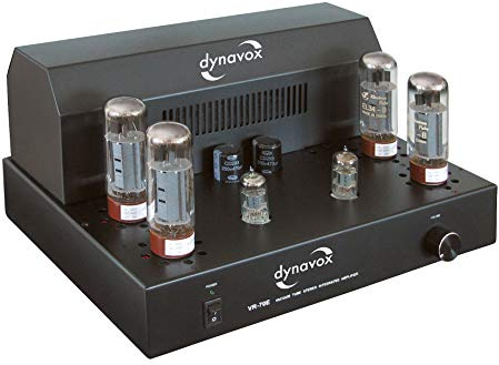 Dynavox Röhrenvollverstärker VR-70E II schwarz, Hifi-Verstärker für warmen Röhren-Sound, Vintage-Design mit abnehmbaren Schutzgitter