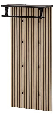 Schildmeyer Hank Hankenpaneel 157120, Schwarzmatt/Akustikpaneel Optik, 50 x 20,9 x 110,6 cm