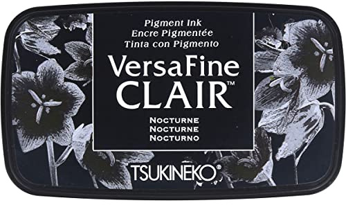 Tsukineko Nocturne Versafine Clair Tinte Pad, Kunststoff, schwarz, 5,6 x 9,7 x 2,3 cm, Synthetisches Material, 5.6 x 9.7 x 2.3 cm