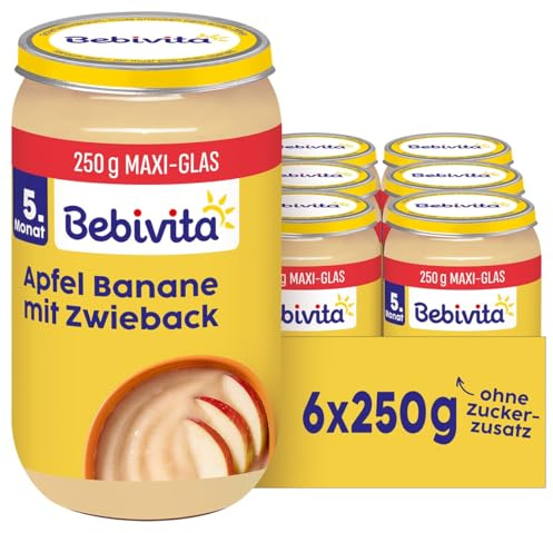 Bebivita Frucht & Getreide Zwieback in Apfel-Banane, 6er Pack (6x250g)