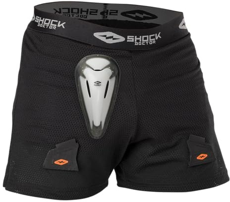 Shock Doctor Herren Hockey-Shorts mit BioFlex-Cup im Lieferumfang enthalten. Für Erwachsene und Männer, Mehrfarbig