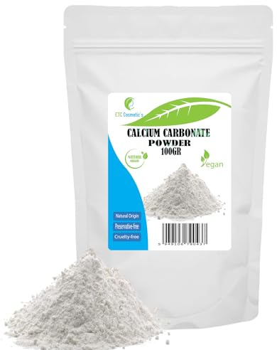 CALCIUM CARBONAT - Pulver - 100 Gr - wird in mineralischen Make-up-Formulierungen und als sanftes Schleifmittel für Mundpflegeprodukte verwendet.