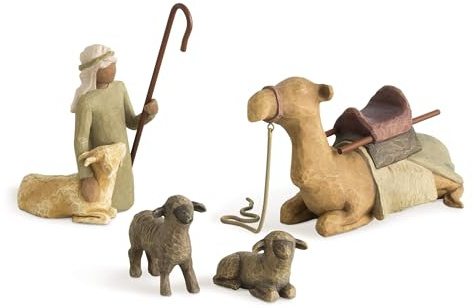 Willow Tree Shepherd & Stable Animals Figurine