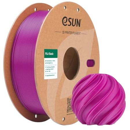 eSUN PLA Filament 1.75mm, PLA Basic 3D Drucker Filament Maßgenauigkeit +/- 0.03mm, 1KG Spule (2.2 LBS) Super Speedy PLA Filament für 3D Drucker,Lila
