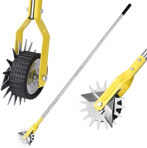 YEELOR Wheel Rotary edg, Gartenedge, Stahl edg, manuelles Gartenrandbearbeitungsgerät für Gehwege, Gärten, Auffahrten und Beete