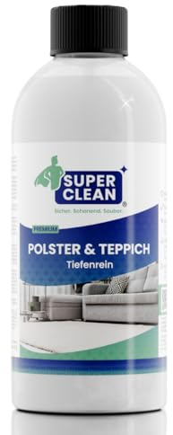 SUPER CLEAN Teppich Tiefenrein Polsterreiniger Konzentrat für alle Arten von Polstern, Teppichböden, Autositzen, Sofa oder Couch Inhalt: 500 ml