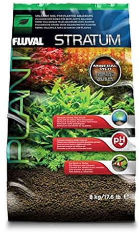 Fluval Stratum, Bodengrund fuer Aquarien, fuer Pflanzen und Garnelen, 8kg