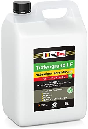 Isolbau Tiefengrund LF - 5 L Wässriger Acryl-Grund für Innen & Außen - Tiefgrund, Haftgrund für professionelle Grundierung