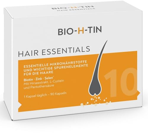 BIO-H-TIN Hair Essentials: Ausgewählte Nährstoffkombination für die Haare mit Biotin, Zink & Selen, 90 St. Kapseln