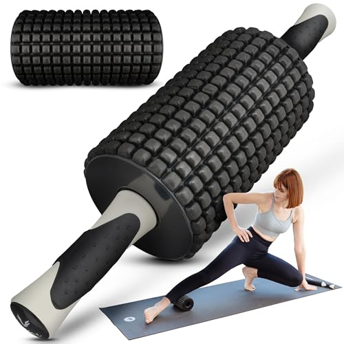 Faszienrolle 2-in-1 - Bauchroller & Massagerolle | Rücken & Wirbelsäule schnell entspannen | Oberschenkelrolle Beinerolle & Rückenrolle| Effektive Massage & Muskelregeneration für Sportler